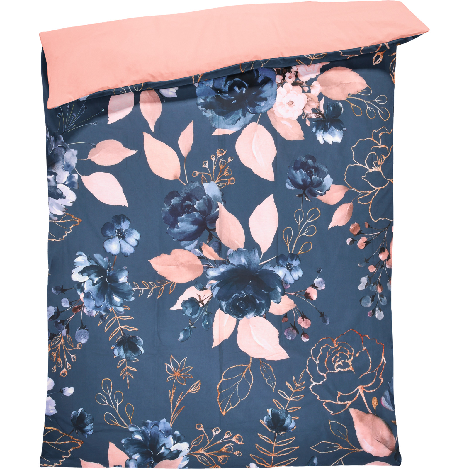 Bettwäsche Renforcé Blütenmeer blau 200x210 2x65x65 Bettanzug Fra