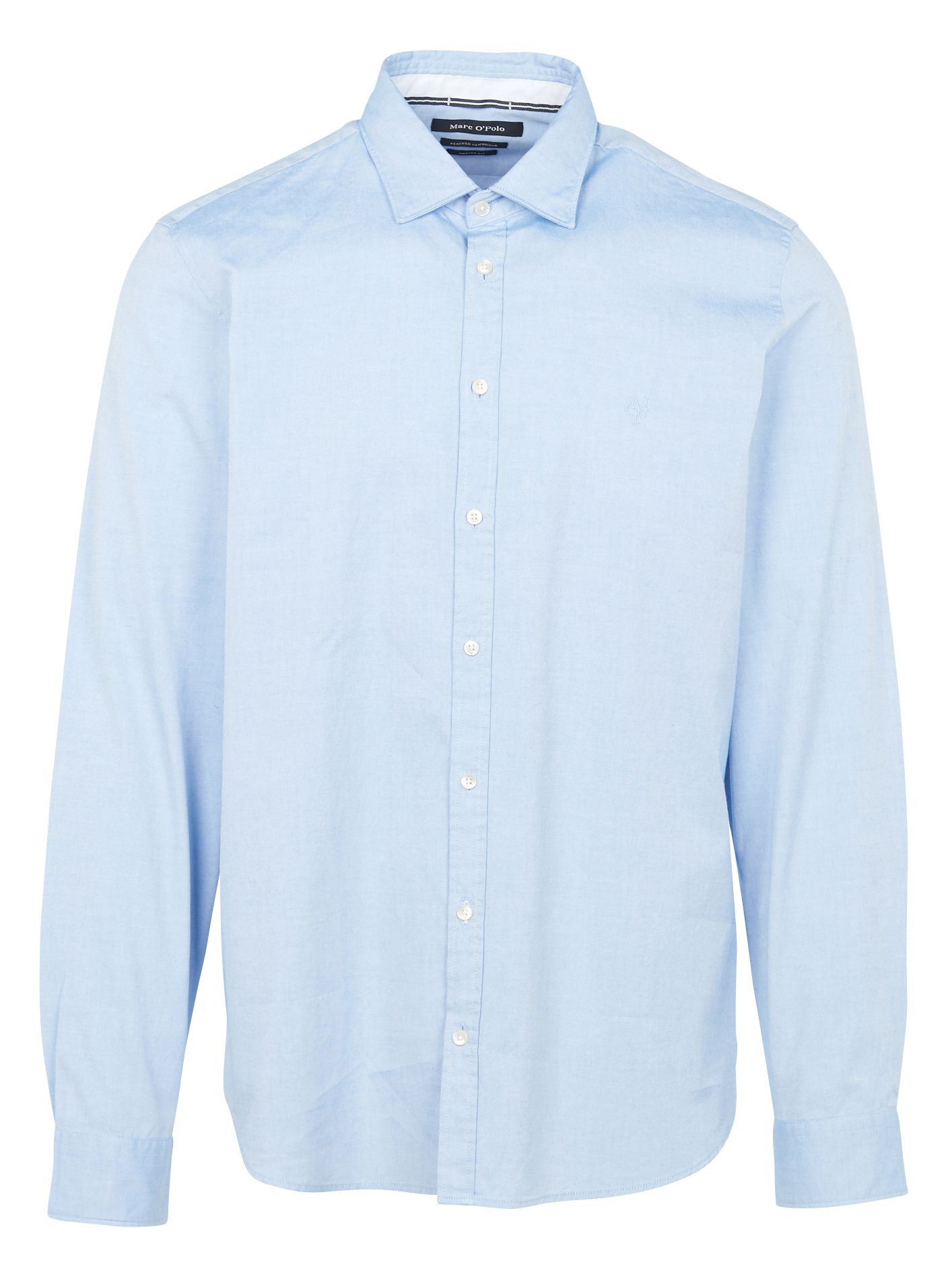 Chemise col classique shaped fit en coton | Bleu