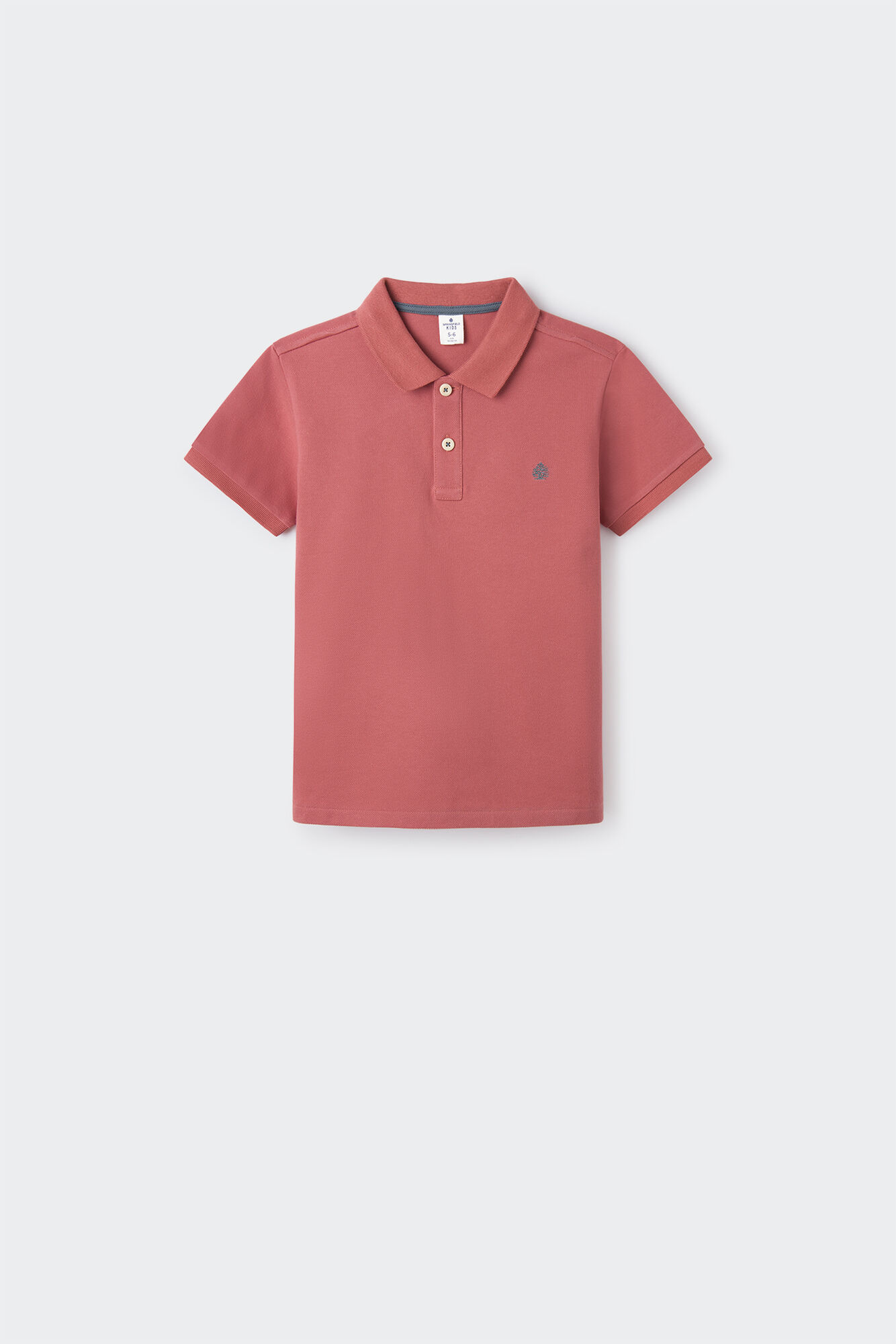 Camisa polo básica com logotipo para meninos