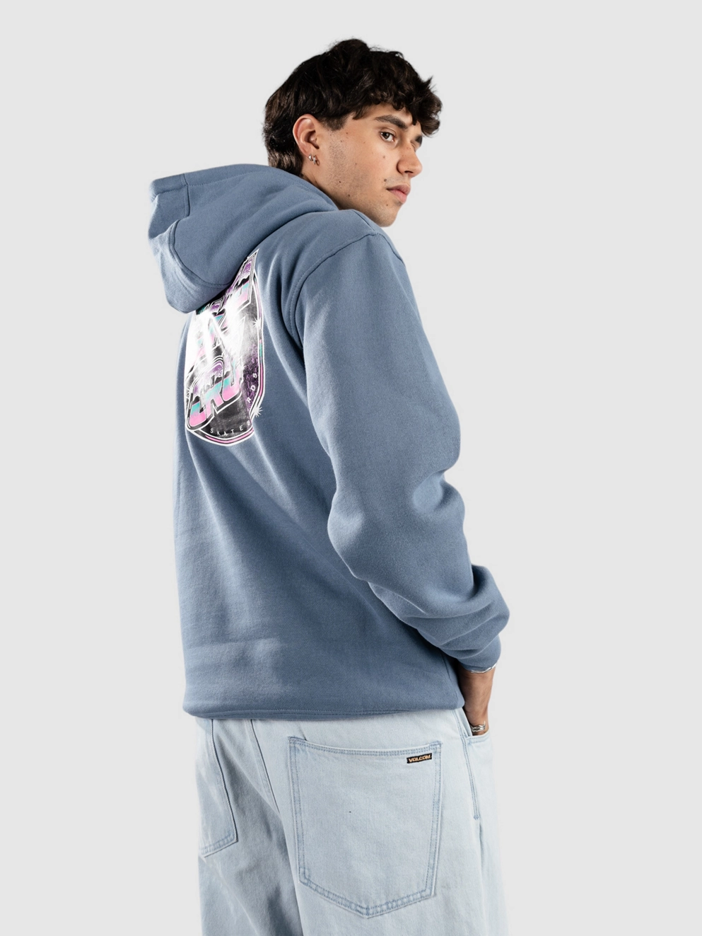 Santa Cruz Chrome Space Dot Hoodie dusty blue