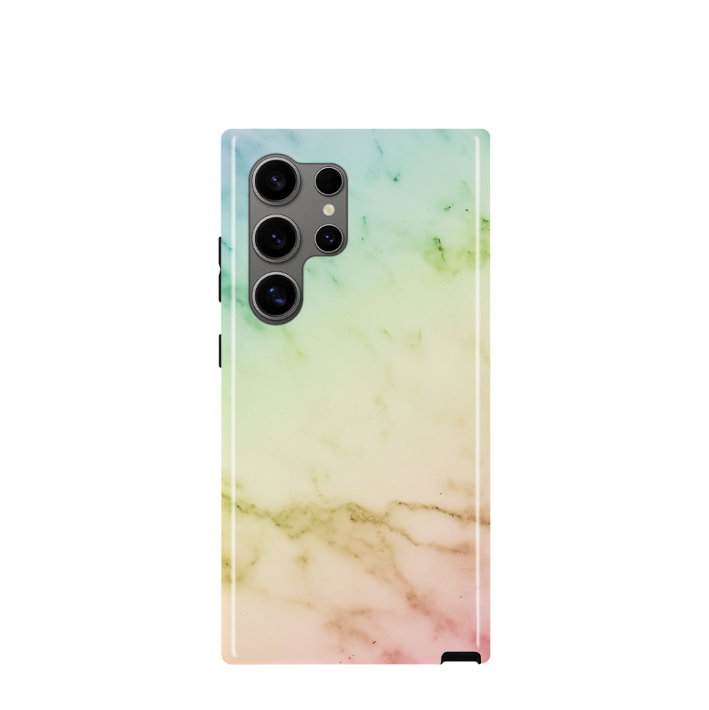 Samsung Galaxy S24 Ultra Hybrid (Kunststoff / Gummi) Hülle Rainbow - Blau / Gelb / Rot