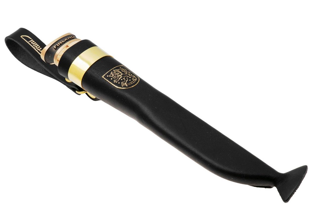 Marttiini Suomi-Finland 548018W Polished 1.4034, Bronze Curly Birch, vaststaand mes
