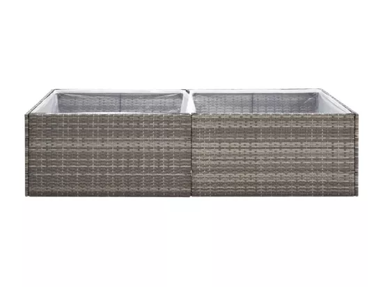 Jardinière bac lit surélevé résine grise 157 x 80 x 40 cm 02_0037450