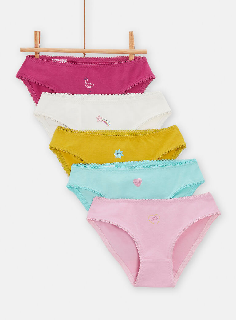 Lot de 5 culottes fantaisies pour fille