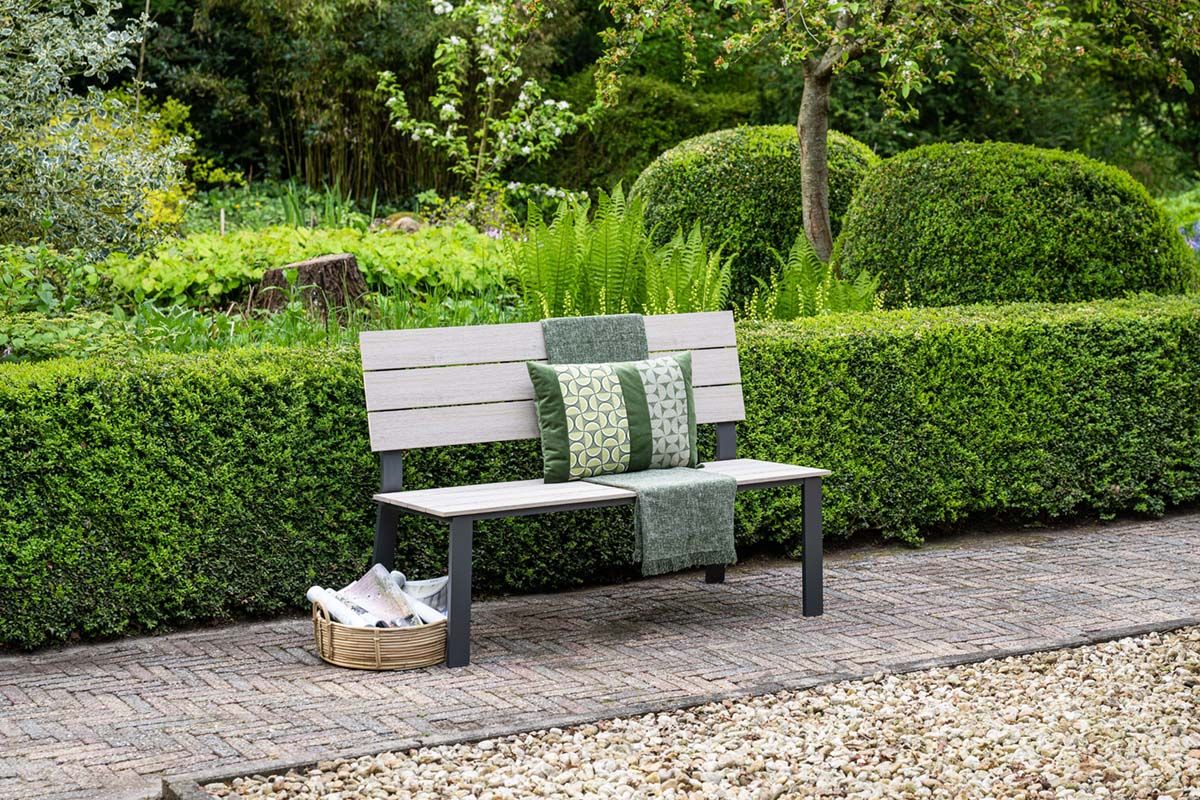 Garden Impressions Jondal parkbank L125 cm- carbon black