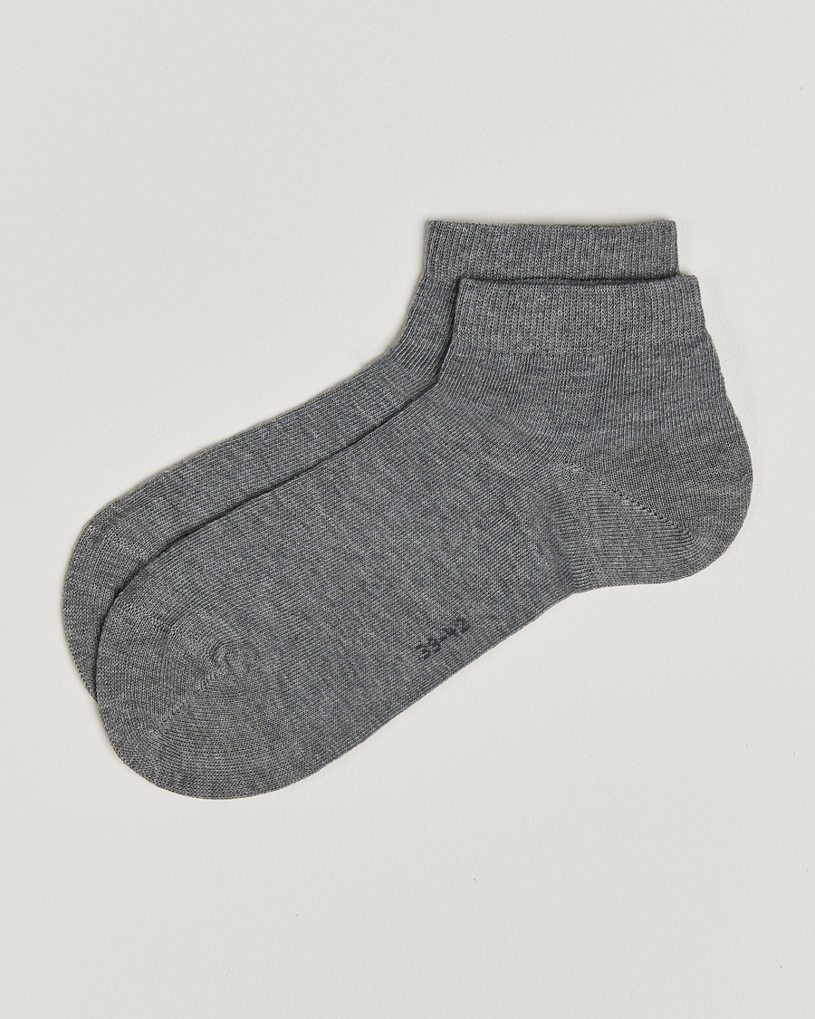 Falke Happy 2-Pack Cotton Sneaker Socks Light Grey Melange