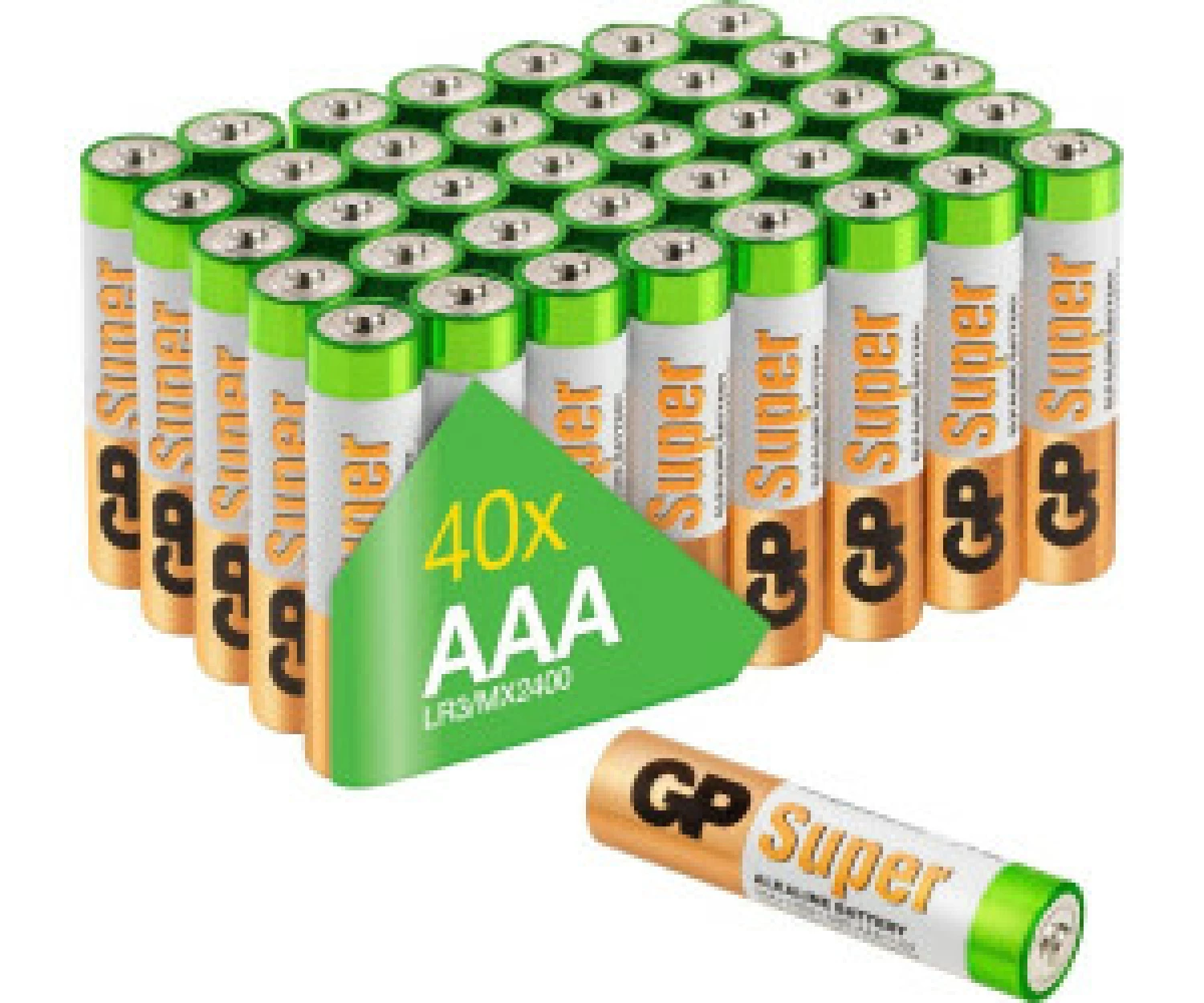 GP Alkaline Super batterij 1,5V (40st) - AAA - GPSUP24A011S40