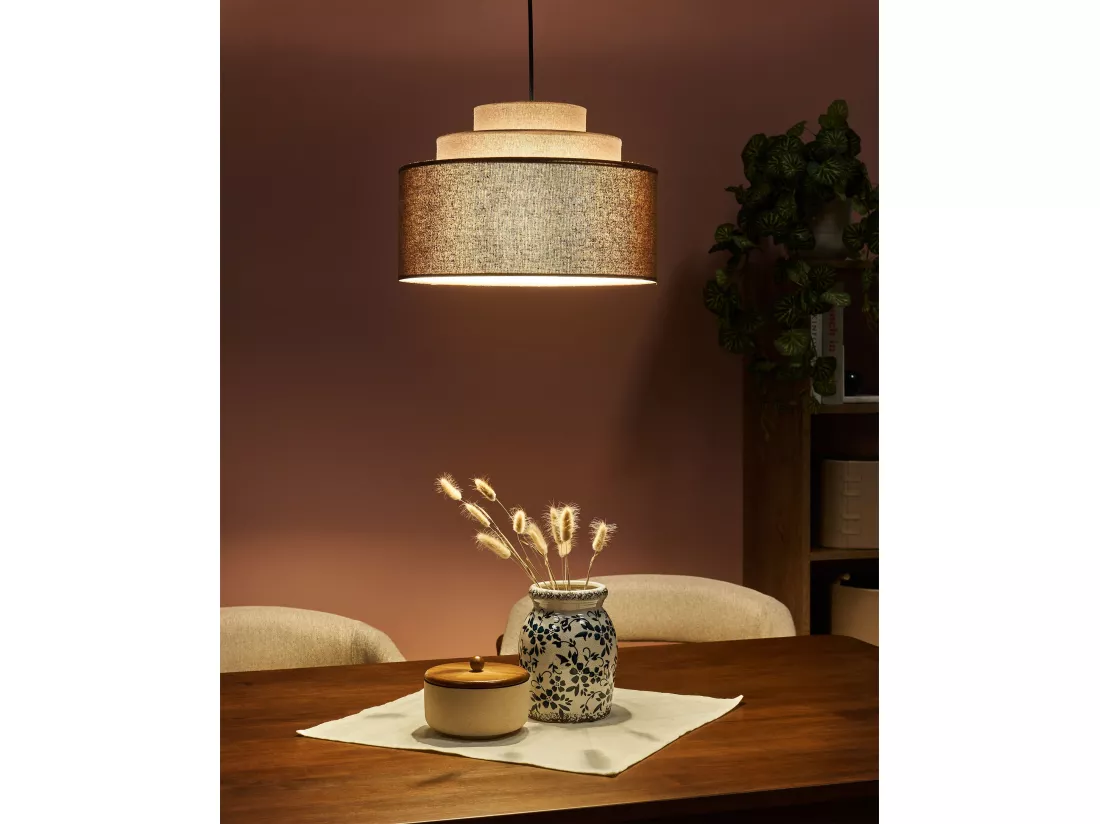 Lampe suspension MASPARRO Lin Marron