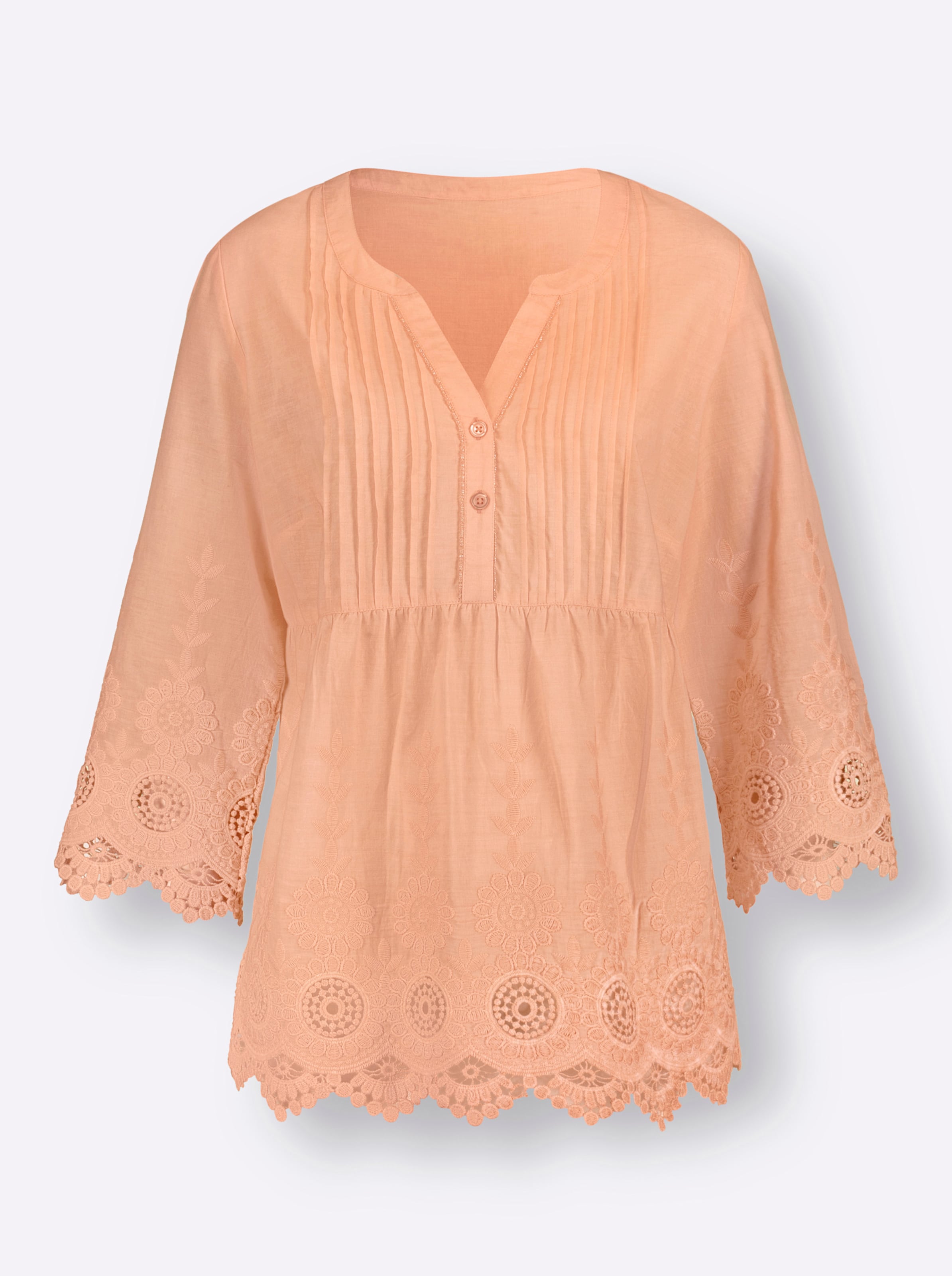 Bluse in apricot