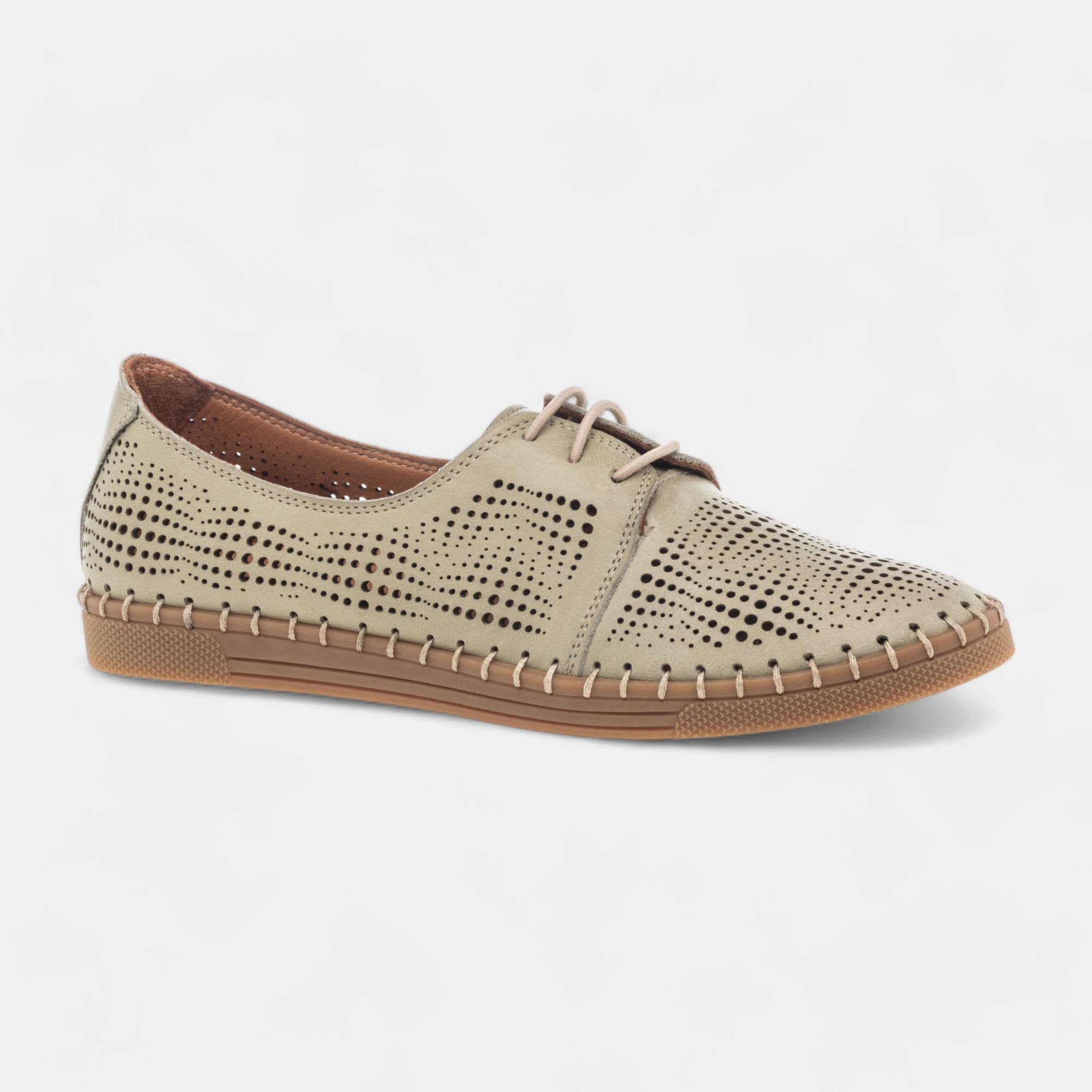 Baskets basses Femme en cuir vert
