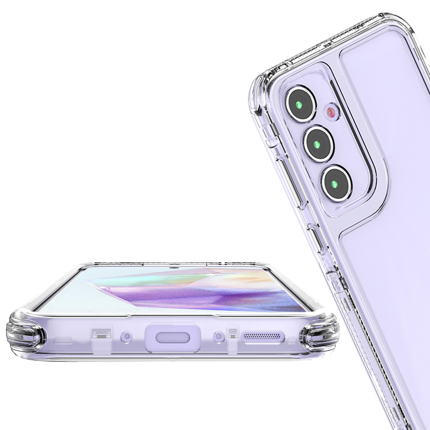 Samsung Galaxy S24 FE Hybrid Hülle TPU Bumper   Acryl Rückseite - Transparent