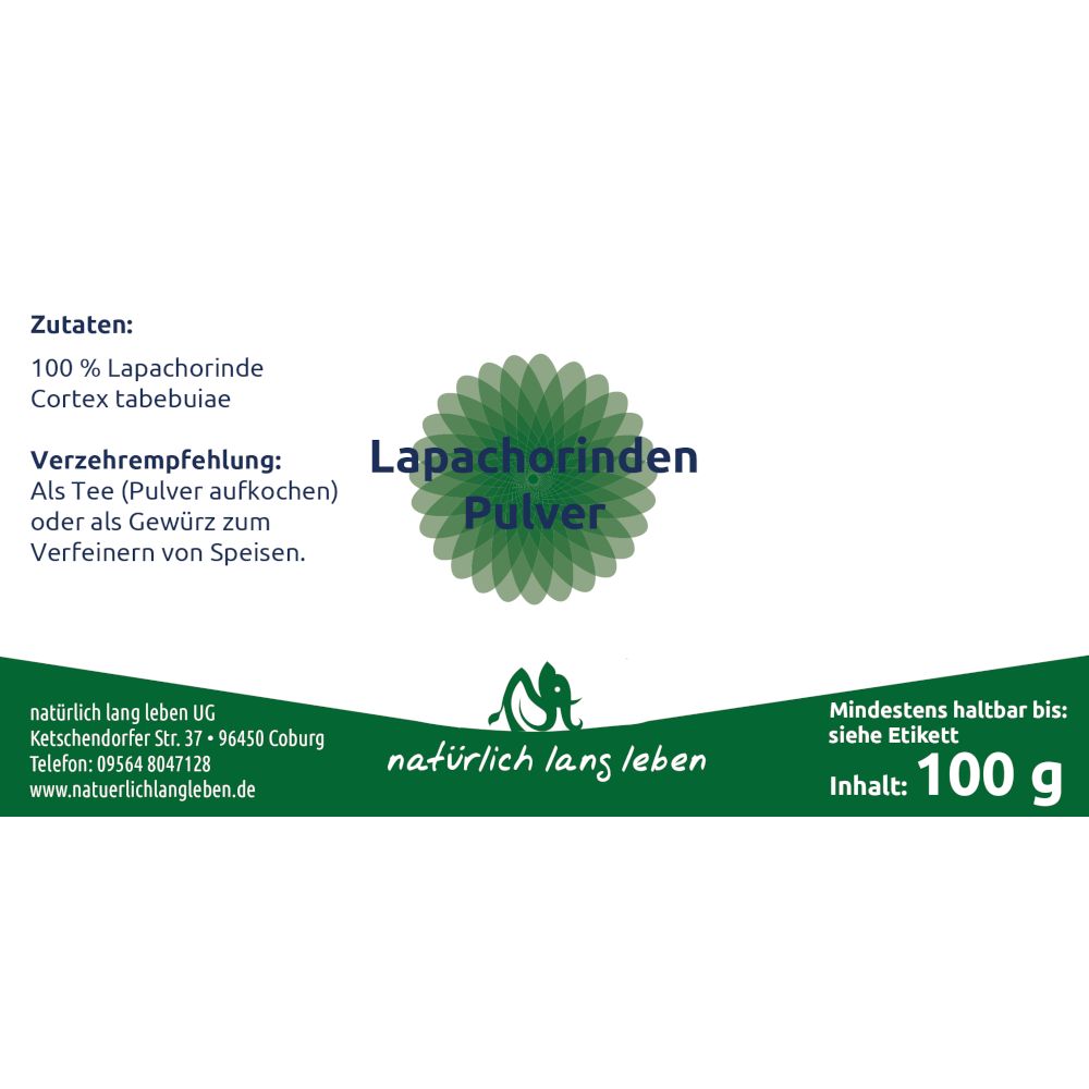 natürlich lang leben Lapachorinde geschnitten