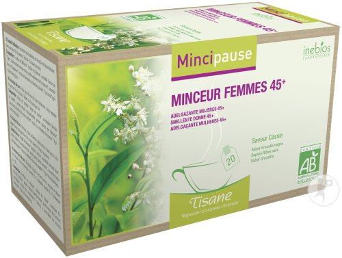 Inebios Mincipause Minceur Femme 45+ Tisane Saveur Cassis 20 Sachets