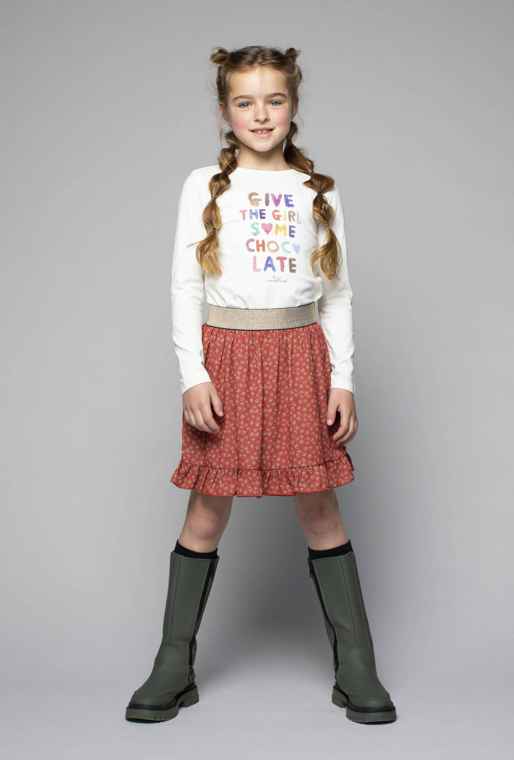 Moodstreet rok van polyester roest