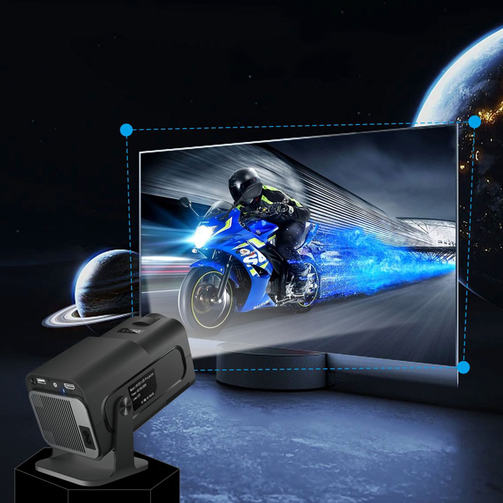 Multimedia LED Projektor Beamer Heimkino (300 ANSI Lumen) 1080p Full HD / HDMI / WiFi (2.4/5GHz) / Android 11.0 - Schwarz