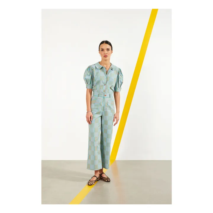 Maria de la Orden Pantalon Niza Rayures | Vert