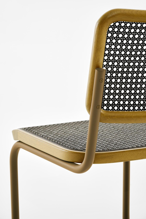 Thonet S32 V eetkamerstoel Dark Melange Rosewood