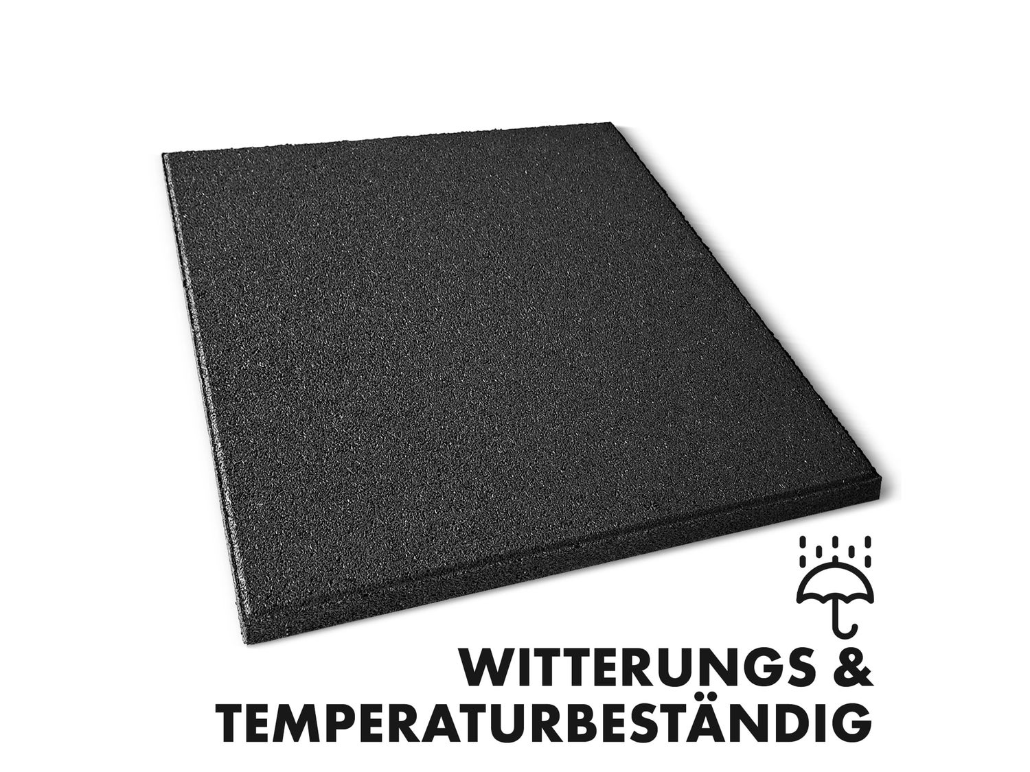 Valbeveiligingsmat, elastische mat, valbeveiligingstegel met drainage, 50 x 50 x 2,5 cm, grijs