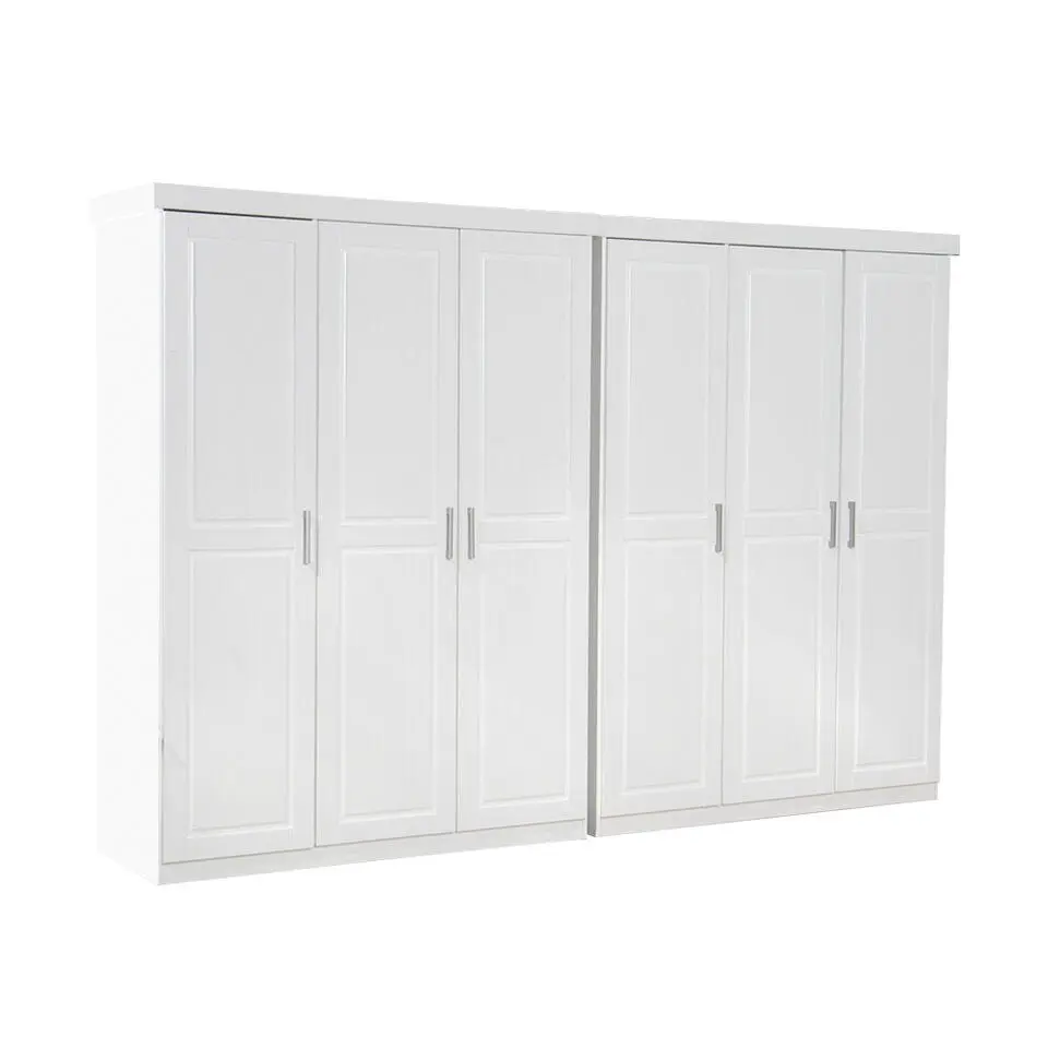 Hioshop 6 deurs kledingkast bestaande uit 2x3 drs kast Oslo wit