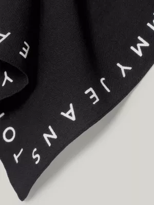 Lenço bandana quadrado com logotipo grande