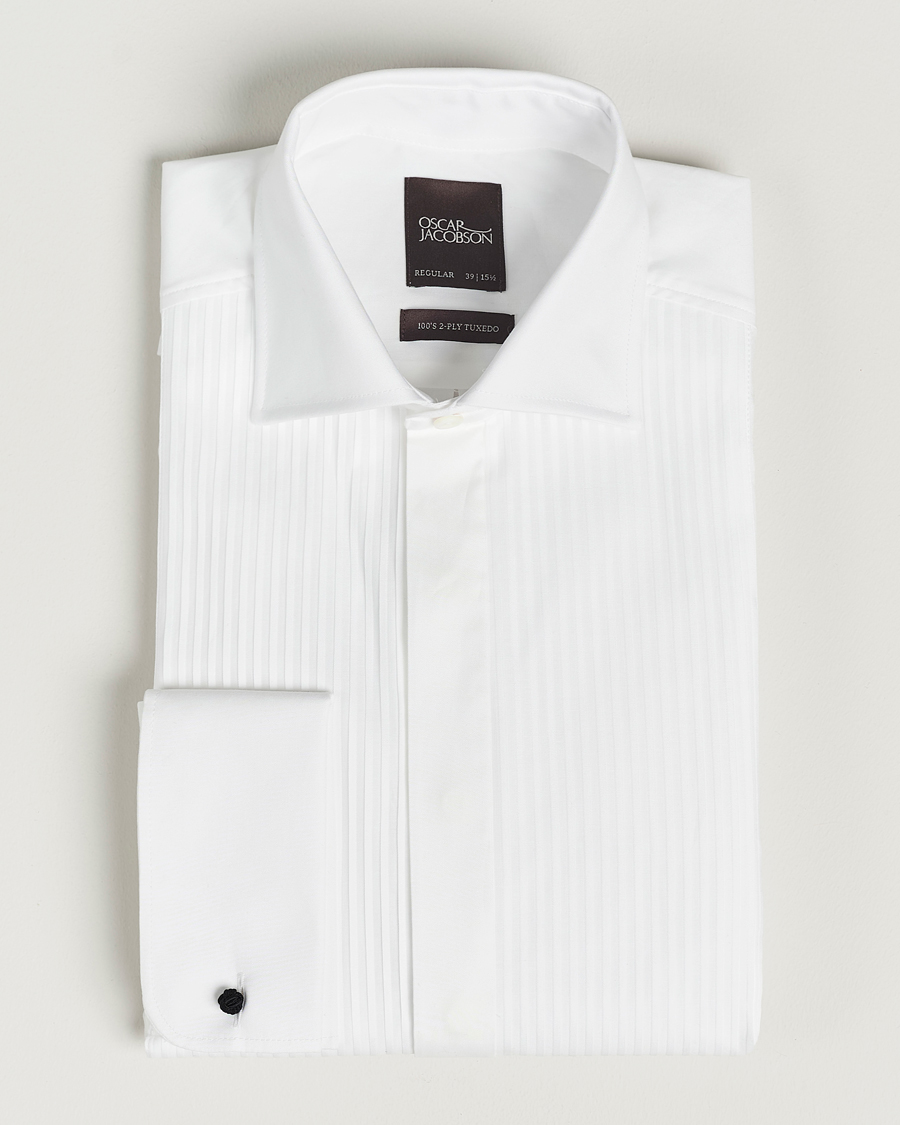 Oscar Jacobson Reg Fit Cut Away Tuxedo Double Cuff White