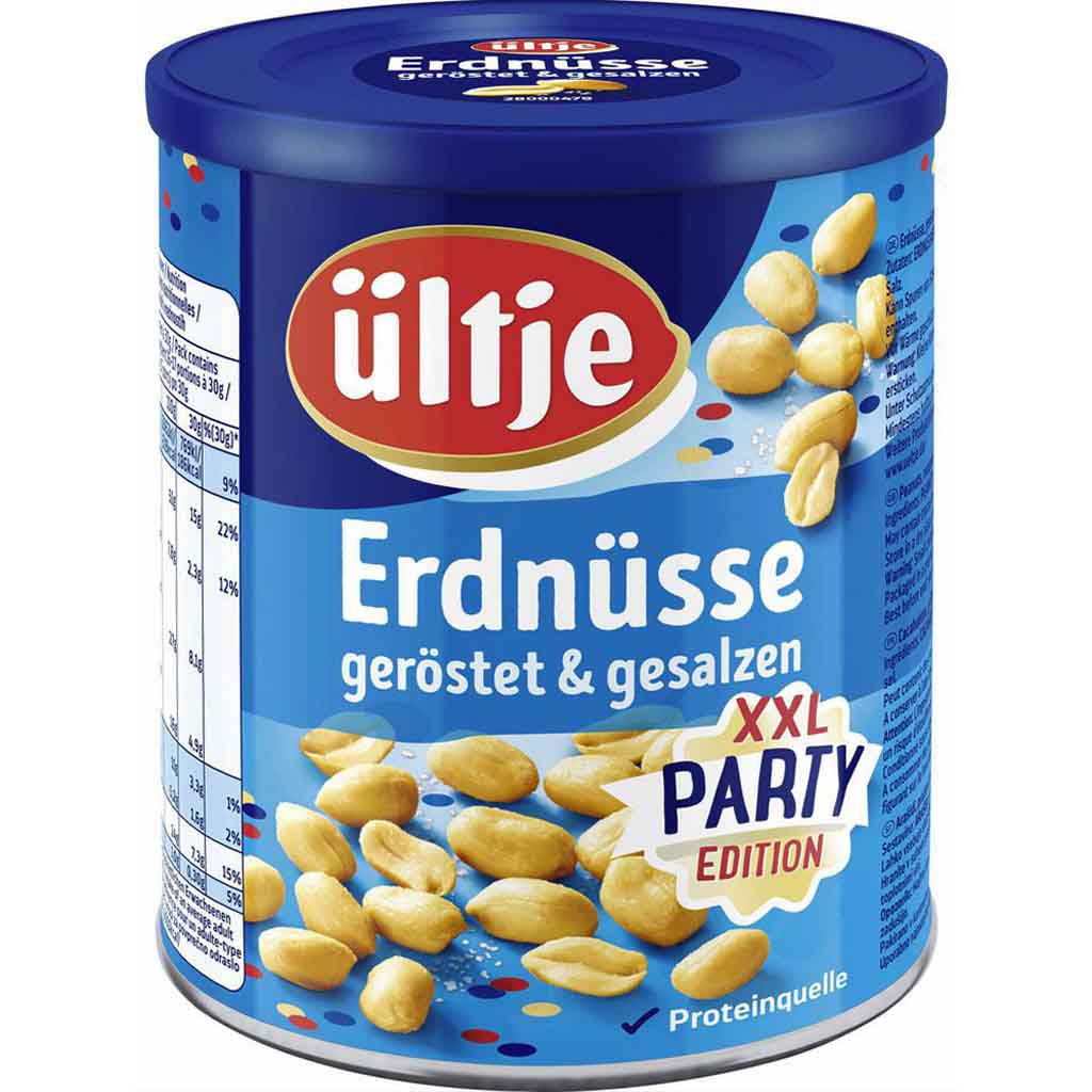 ültje Erdnüsse geröstet & gesalzen XXL-Party Edition 450g MHD:30.8.25