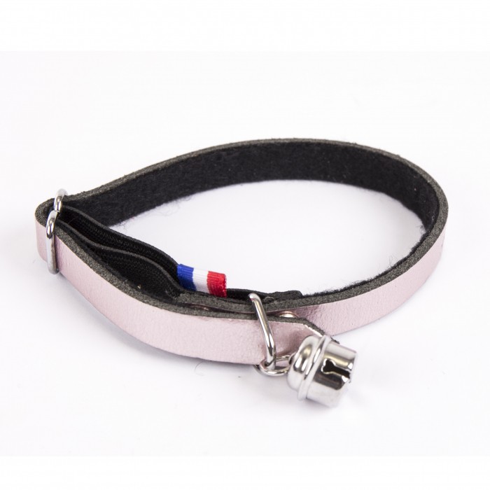 Collier en cuir Dakota – Rose poudré