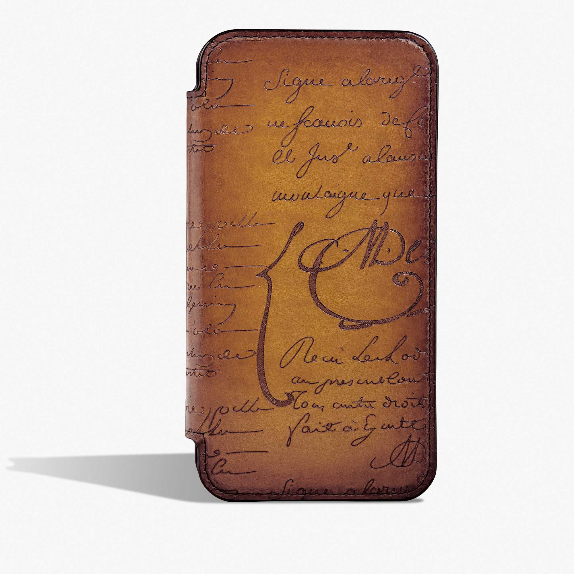 Étui iPhone 15 Pro Folio En Cuir Scritto