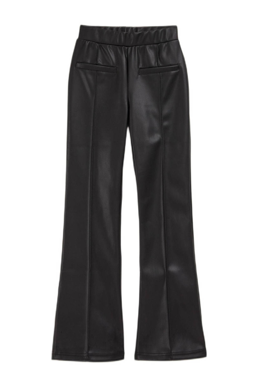 WE Fashion imitatieleren broek zwart