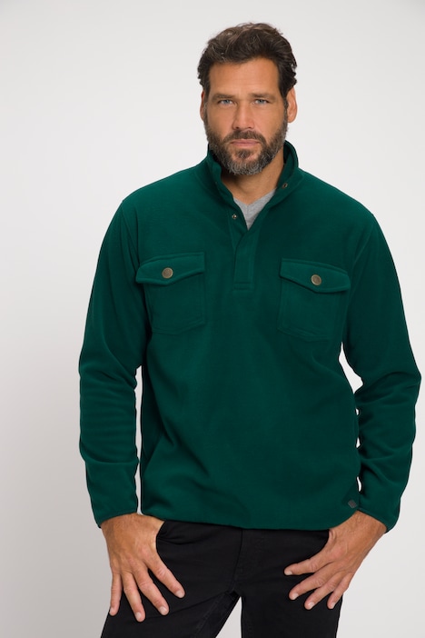 Fleece-Troyer, Stehkragen, langarm