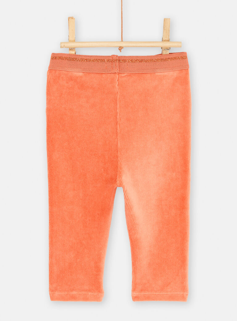 Pantalon orange en velours