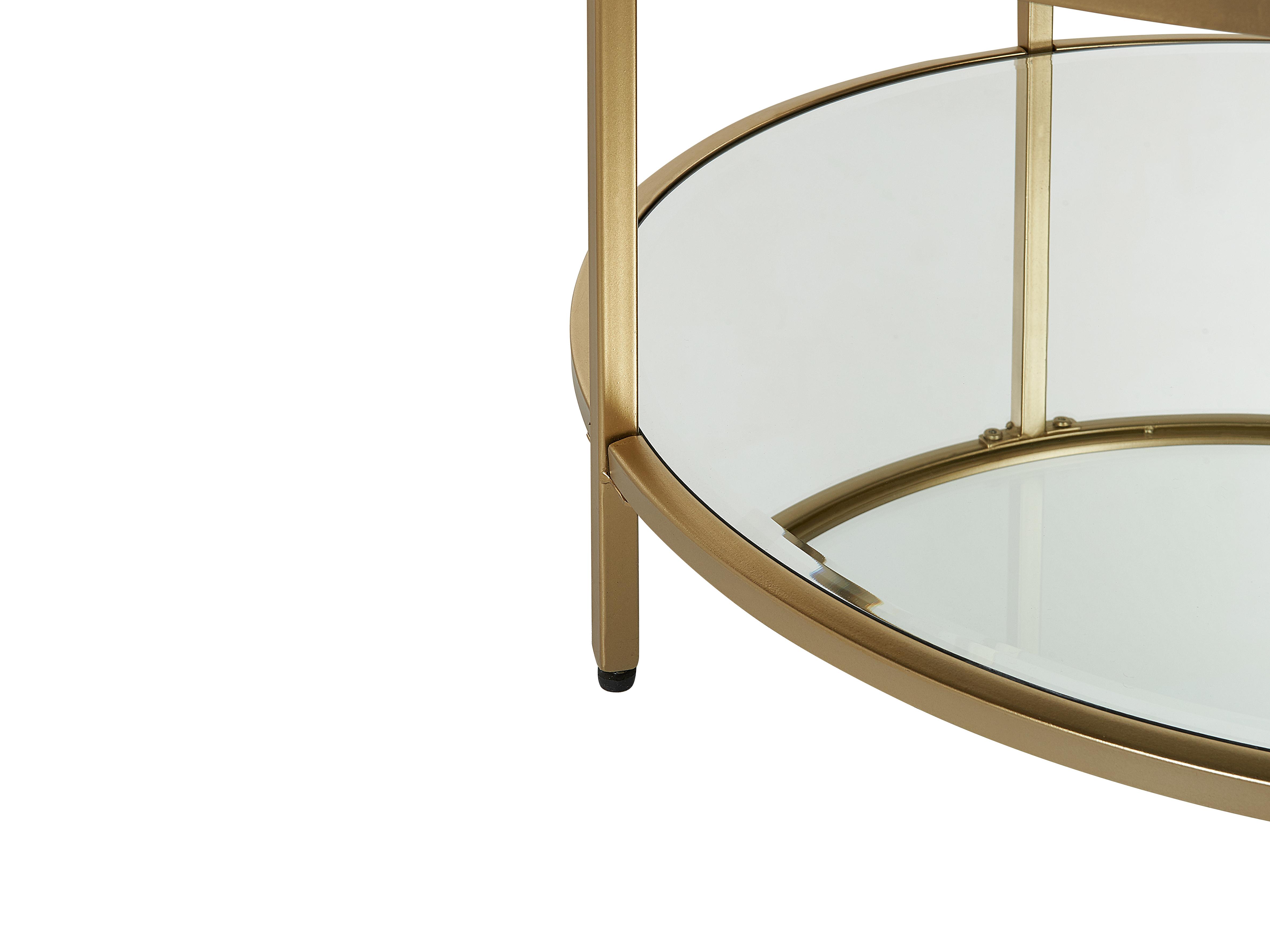 Salontafel BIRNEY Veiligheidsglas Goud