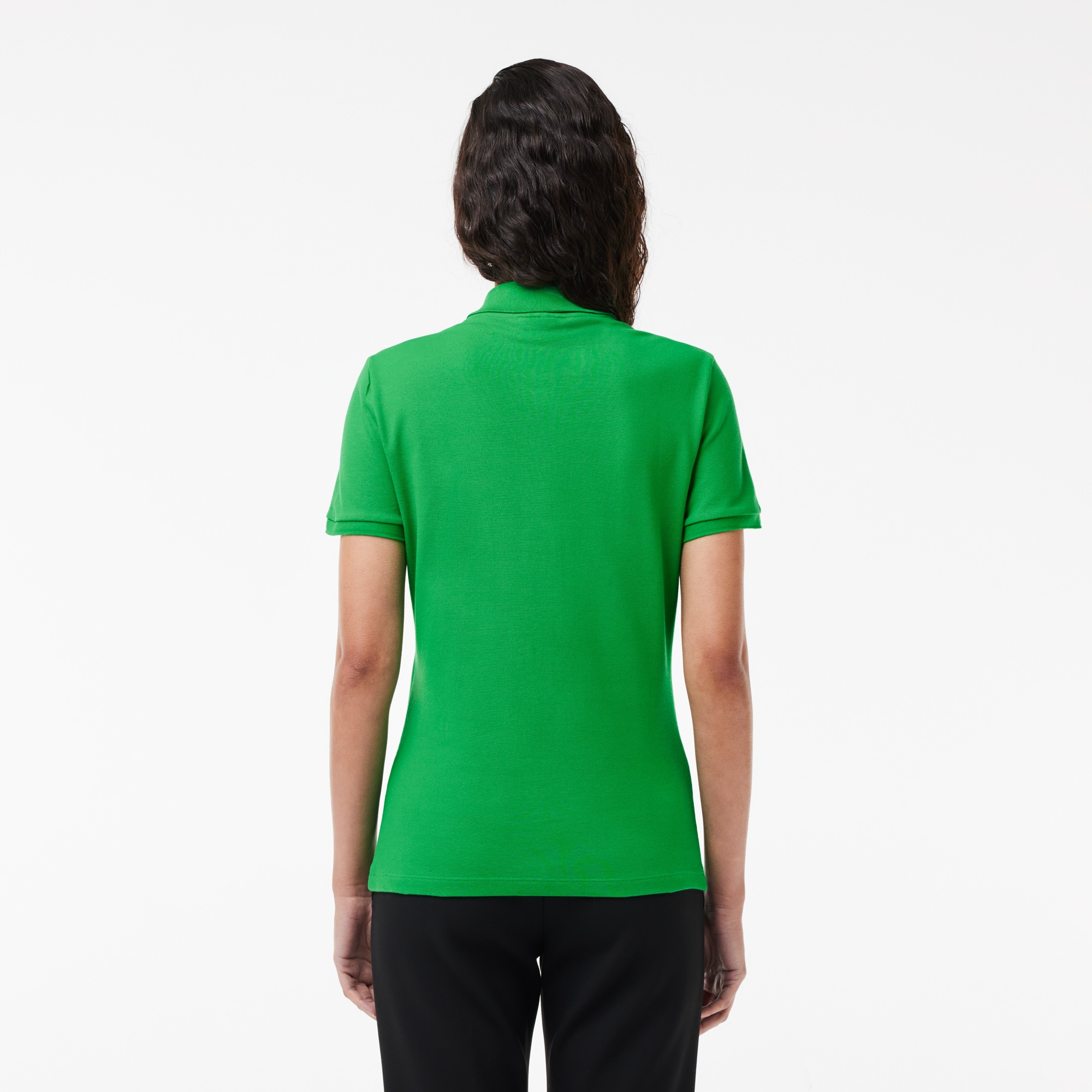 Polo L.12.D slim fit en mini piqué stretch Manches Courtes - Vert - Lacoste - Femme