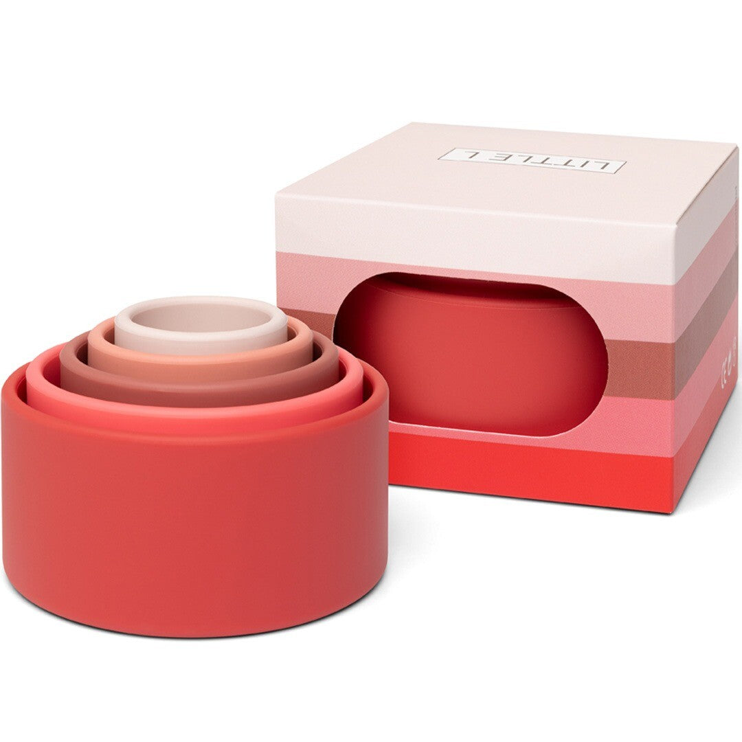 Little l kommen - rood en roze - 5st