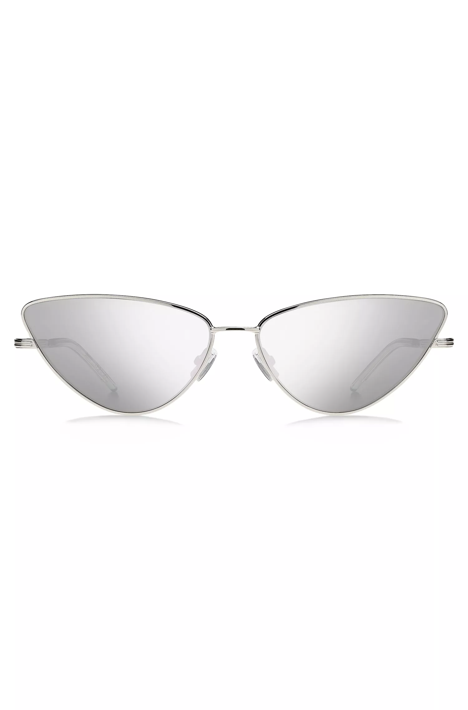 Óculos de sol BOSS Black-Cat-eye em aço com detalhes exclusivos.