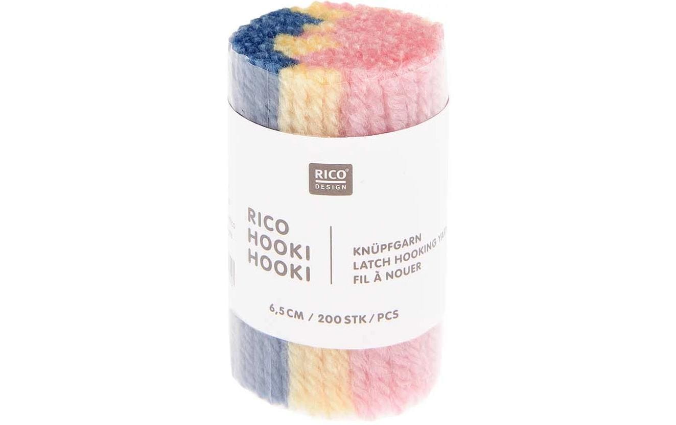 Rico Hooki Hooki Knüpfgarn, marmoriert RosaKnüpfwolle, Knüpffaden in verschiedenen Längen und Farben