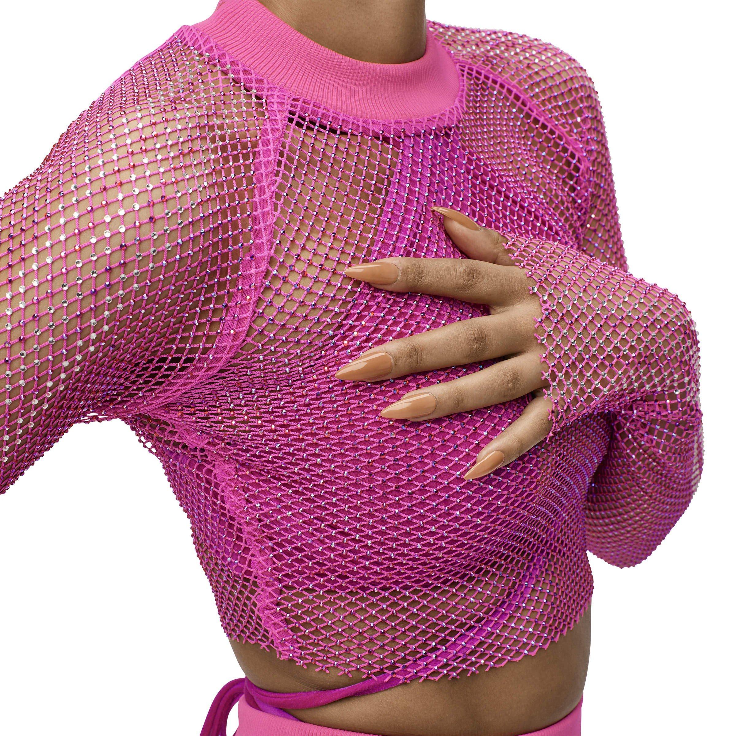 adidas Crystal Mesh Cover Up Long sleeve Top Womens