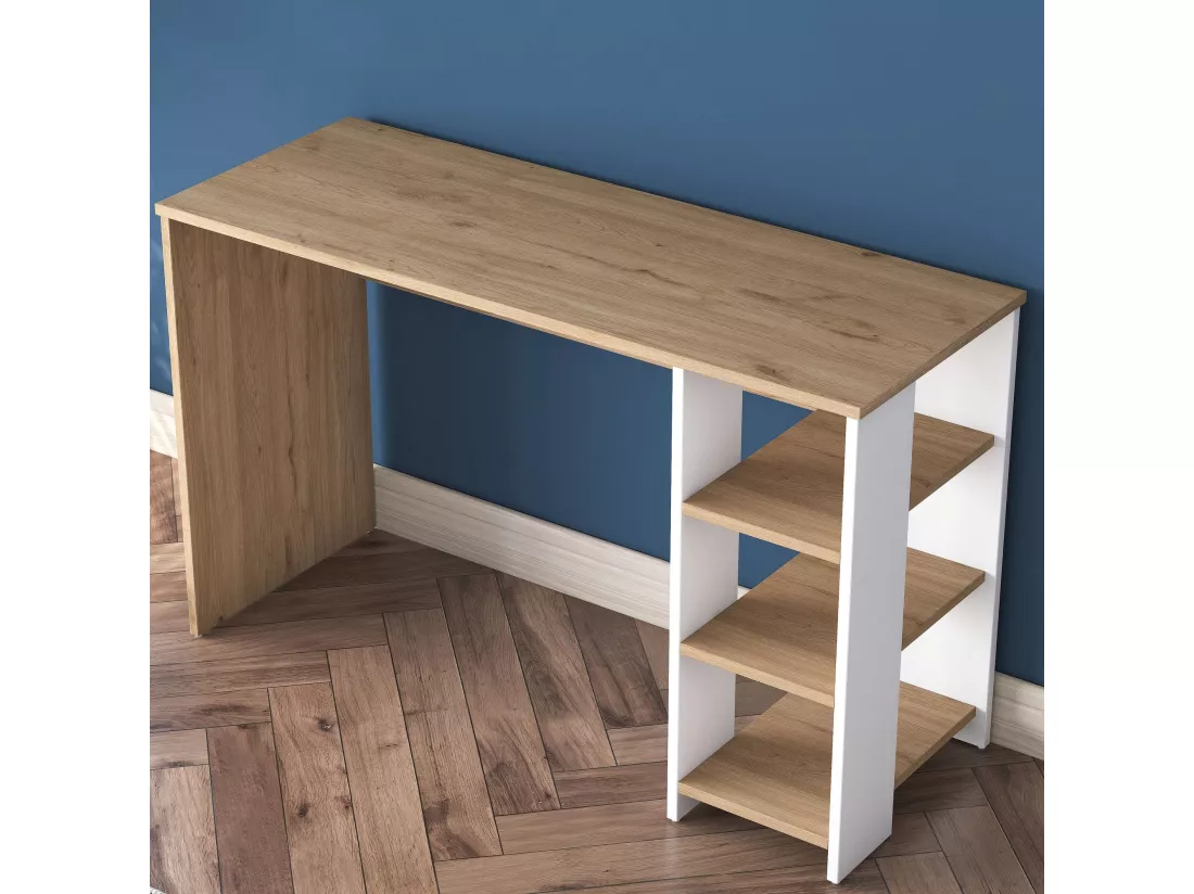 Bureau avec étagères en aggloméré Harry