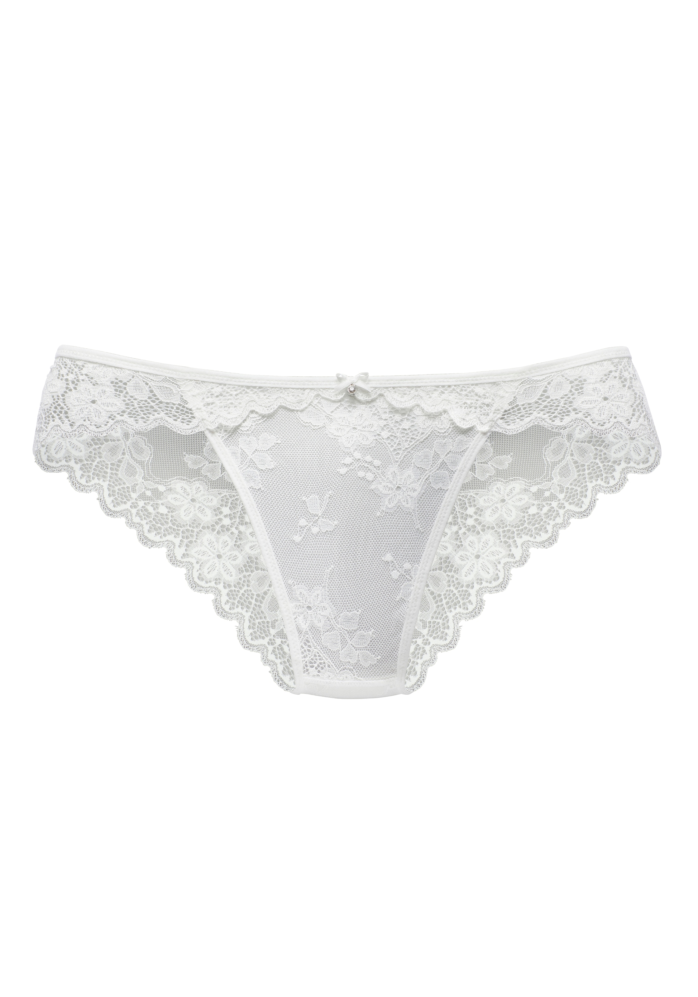 Vivance Slip »Julia«, aus zarter Jacquardspitze mit edlem Accessoire