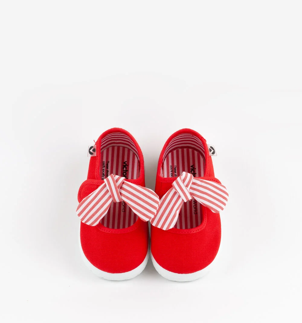OJALÁ FOULARD RAYURES Babies en toile pour fille ROJO