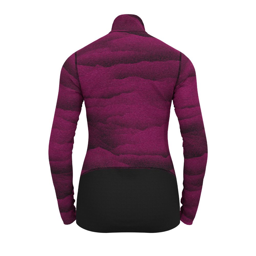 Odlo WHISTLER ECO - Sous-couche Femme festival fuchsia - black
