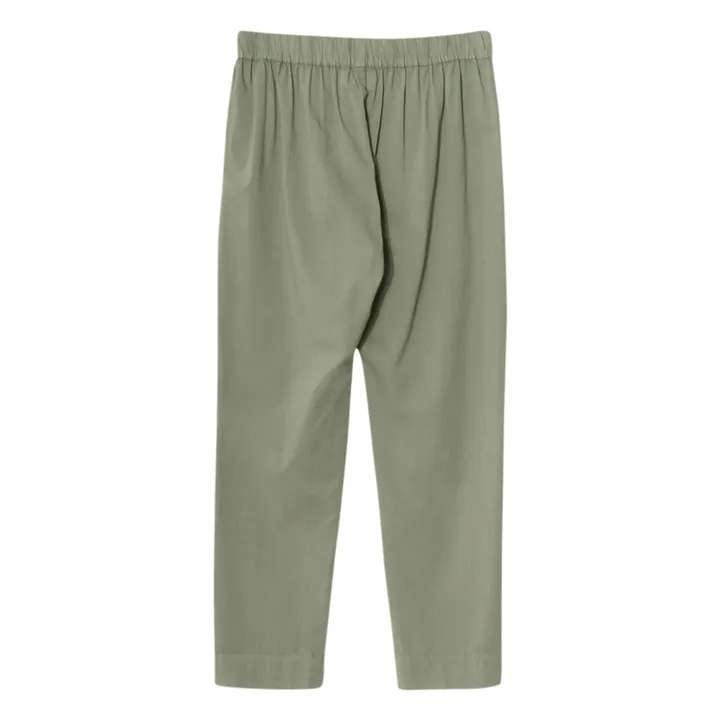 Xirena Pantalon Draper Popeline de Coton | Vert kaki