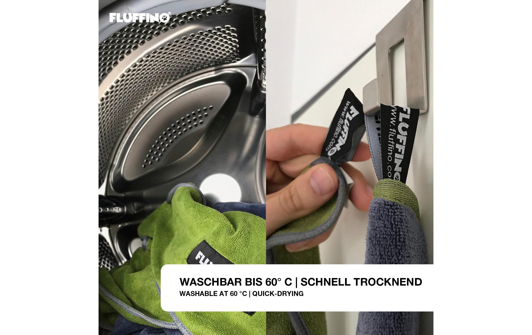 Hundehandtuch-Set, Grün / Blau, MMikrofasergewebe-Handtuch