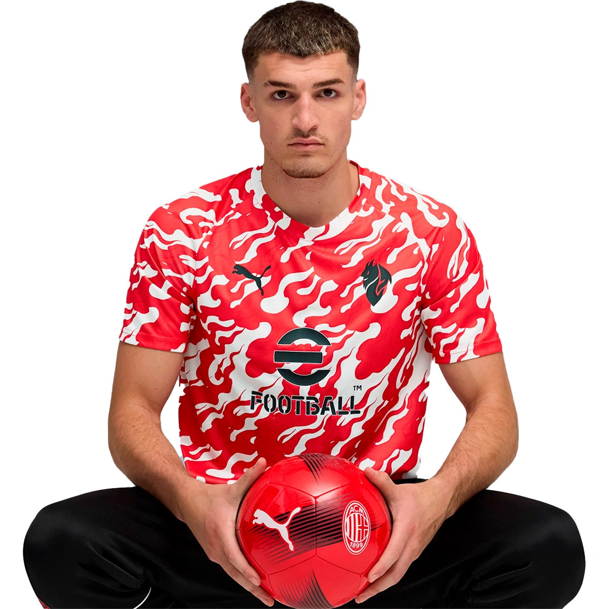 Camisola Puma AC Milan Pre-Match 2025-2026