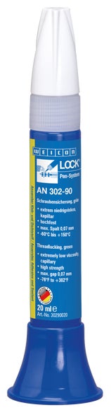 WEICONLOCK® AN 302-90 Schroefdraadborgmiddel | Hoge sterkte, extreem lage viscositeit | 20 ml | Groen