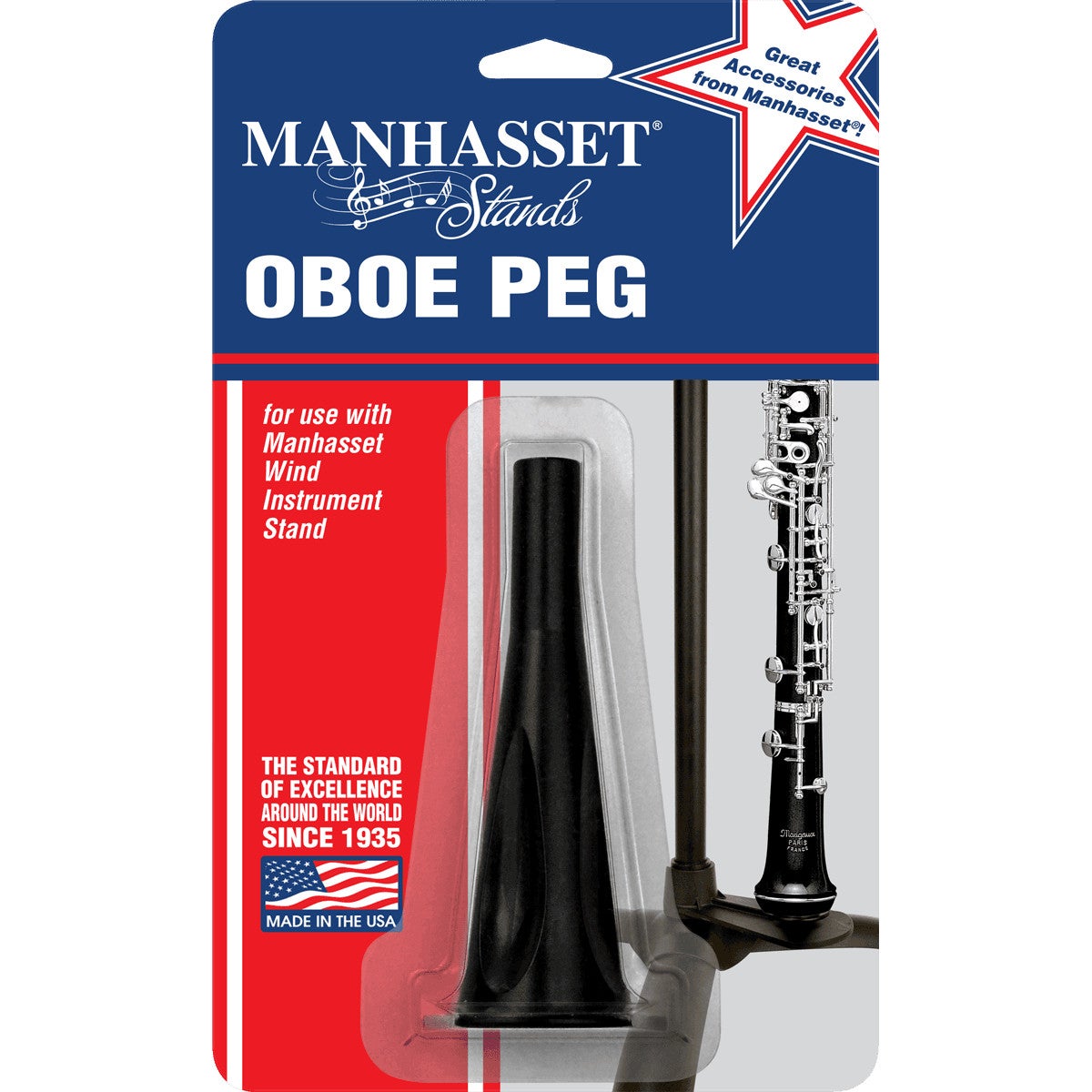 Manhasset 1470 Oboe Peg standaard voor hobo