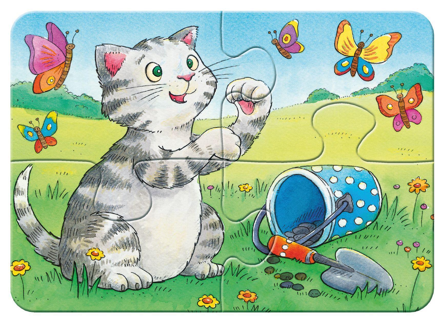 My first puzzles – Niedliche Haustiere 2/4/6/8-teilig