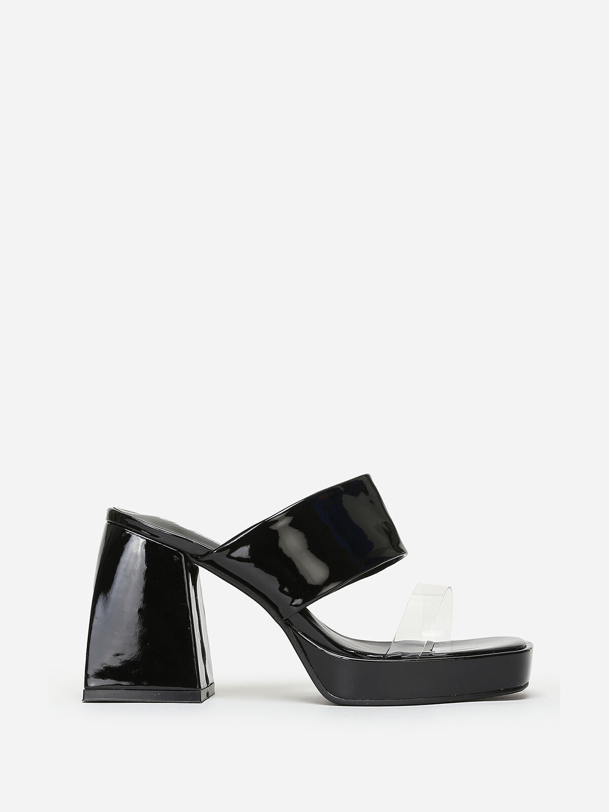 Mules style babies vernies- Noir