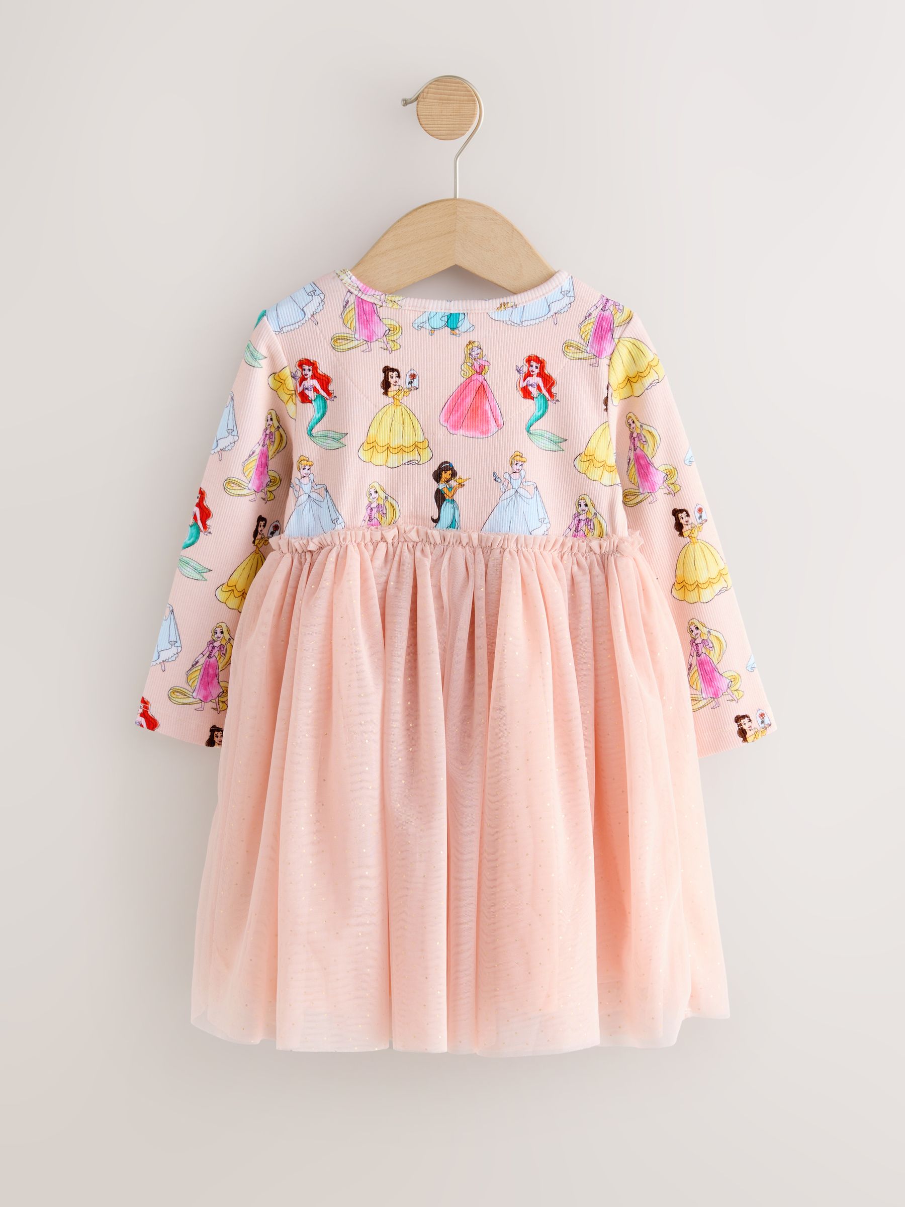 Roze - Disney Princess mesh feestjurk (3mnd-7jr)