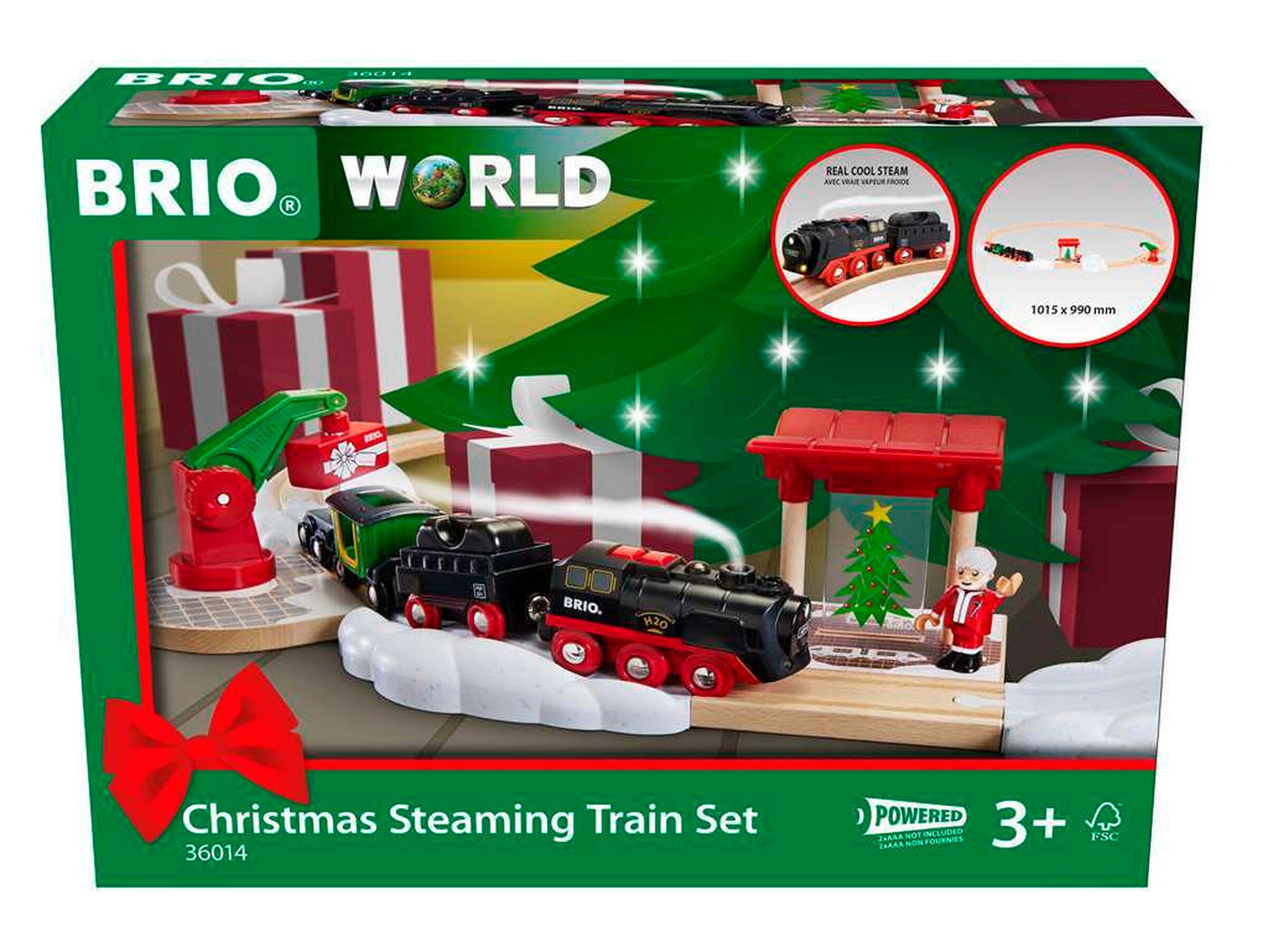 BRIO Batterie-Dampflok Weihnachts-Set